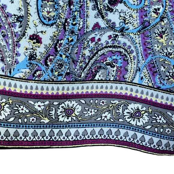 J Jill Womens Layered Paisley Blouse Size M Mature Boho Drapey Office Business - Picture 7 of 11